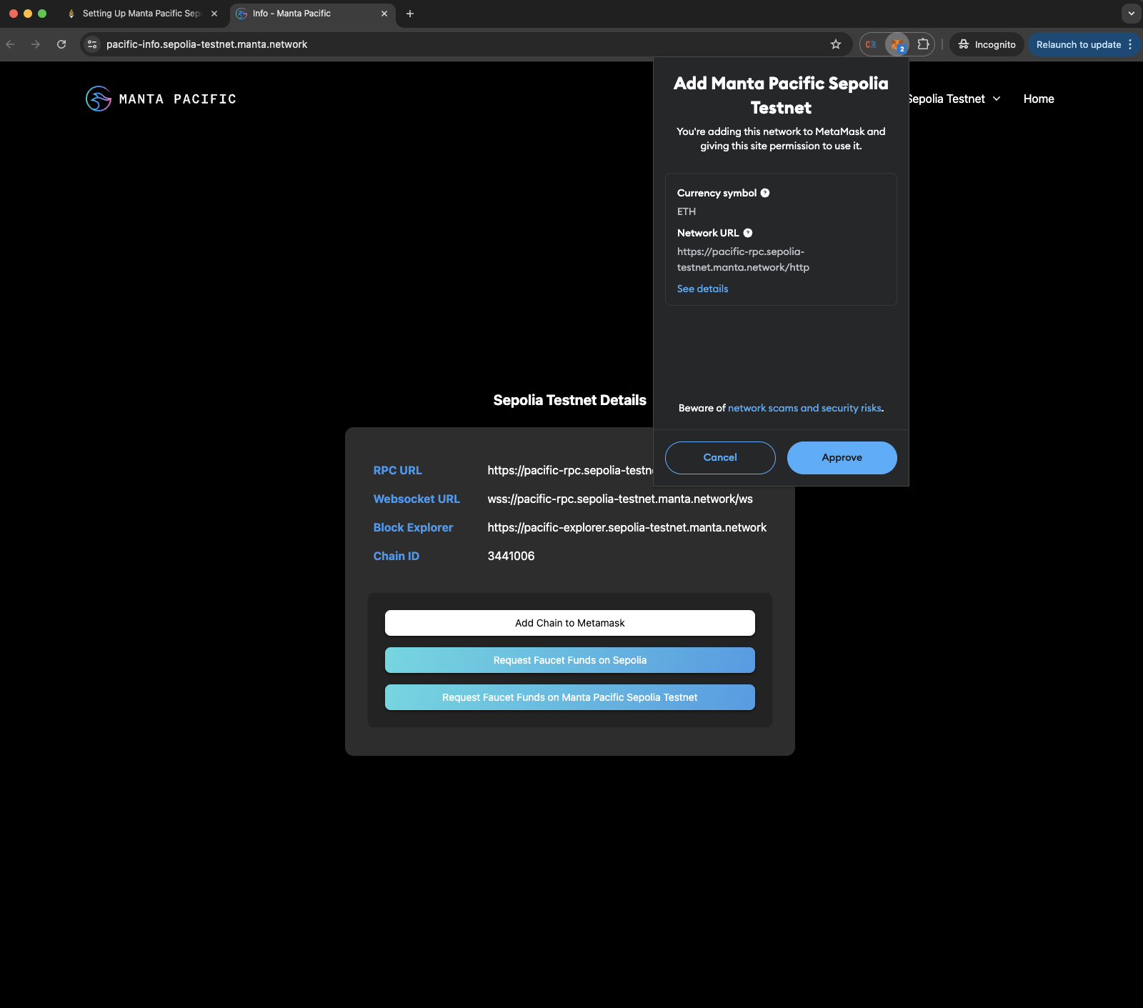 Add Chain to MetaMask