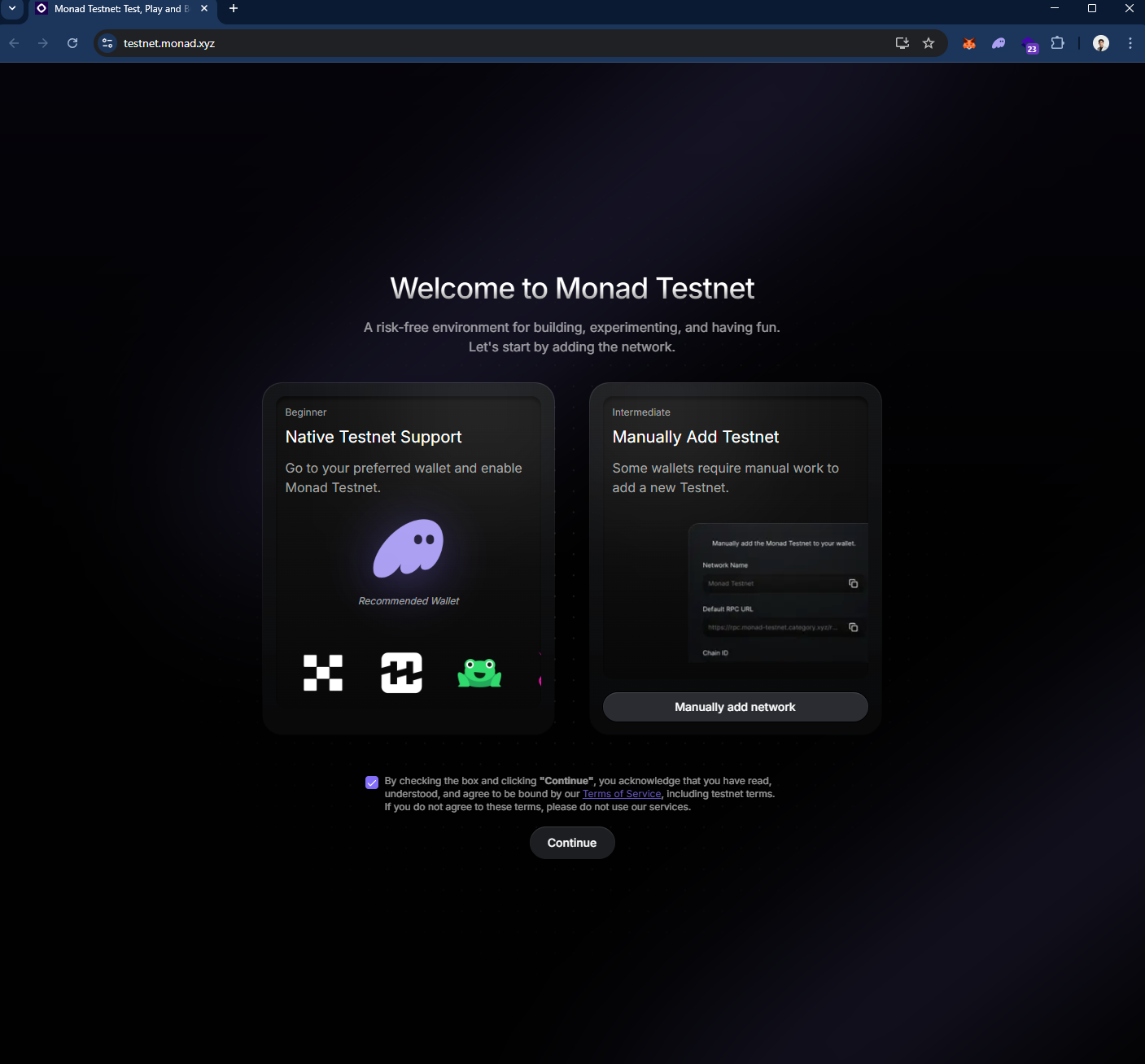 Halaman Utama Monad Testnet